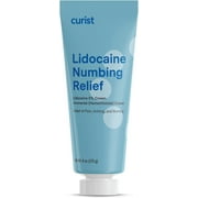 Curist Lidocaine 5% Cream 6 oz Tube | 5% Lidocaine Numbing Cream 6 oz Tube
