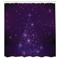 thumbnail image 2 of Ambesonne Dark Purple Shower Curtain, Merry Christmas Text, 69"Wx84"L, Fuchsia, 2 of 4
