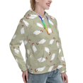 thumbnail image 6 of Fotbe Funny Chicken Pattern Womens Long Sleeve Hoodie, Pullover Hooded Sweatshirt, Kangaroo Pocket Hoodie with Eye-catching Drawstrings-X-Large, 6 of 7