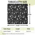 thumbnail image 2 of Black Gothic Moon Card Moth Pattern Square Fitted Tablecloth with Elastic Edge,Square Table Cover,Washable Elastic Table Cover for Home Kitchen Party Decor 36"x36", 2 of 6