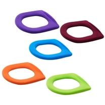 HOOWIFFY 5-Pack Soft Toilet Seat Covers in Assorted Colors for Comfortable and Bathroom Use