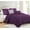 Plum, variant on 3 Piece Luxury Vintage Ruffle Pattern Comforter By D.N.G. BEDDINGS Set Premium Super Soft, All Season, 800 Thread Count 100% Egyptian Cotton Oversized Super King Size Plum Color