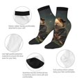 thumbnail image 5 of Fuzoiu Lotus Leaf Starry Sky Guinea Pig Print Adult Socks, Crew Moisture-wicking Socks, Unisex Cushion Crew Socks,Casual Sports Ankle Socks, 5 of 7