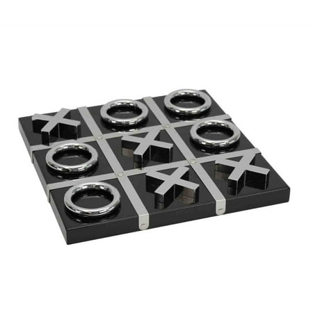 Tic Tac Toe Decor Black Silver