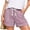 c01Purple, variant on LNWUY Striped Summer Shorts for Women Loose Casual Drawstring Pockets Elastic Waist Lounge Wear Vacation Beach Shorts Blue S