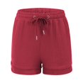 thumbnail image 7 of TTUHYWXI Shorts for Women Summer Casual High Waisted Drawstring Wide Leg Womens Gauze Shorts (Red, XXL), 7 of 7