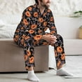 thumbnail image 7 of Fuzoiu Sunflowers Print Men's Long-Sleeved Pajama,Lounge Button Down Nightwear,Mens Notch Collar Pajama Set -XX-Large, 7 of 7