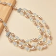 thumbnail image 2 of Opalite Champagne Glass Drop Mix Silvertone Beaded Layered Necklace for Women Jewelry for Women Size 22-24" Birthday Christmas Gifts, 2 of 7