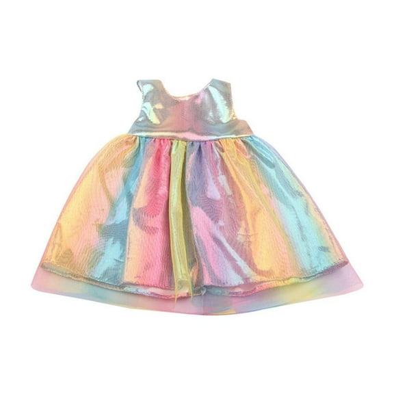 KOYPTL American Baby Doll Clothes for 14-18 Inch Dolls,Girls' Baby Doll Accessories with Beautiful Glossy Dress,Birthday Christmas Gift for Kids Boys Girls 3 Years Old(No Doll)