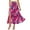 Hot Pink, variant on Hibeli Womens Tie Front Elastic Waist Slit Long Skirt Tropical Leaf Printed Flowy Maxi Skirts With Pockets