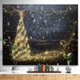 thumbnail image 2 of Designart 'Sparkling Shining Light Christmas Tree' Print on Natural Pine Wood, 2 of 5