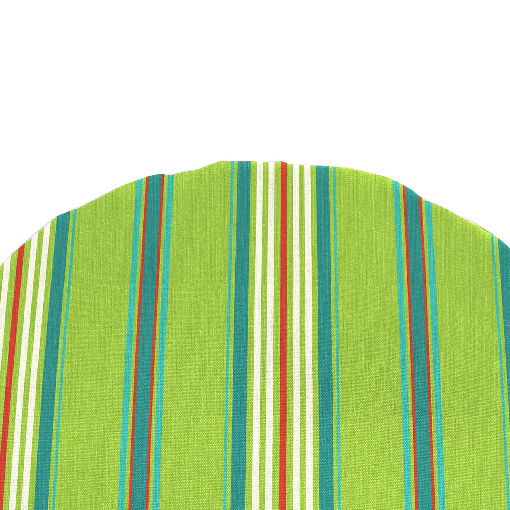 Jordan Manufacturing 18" x 18.5" Tangier Green Stripe Square Contoured Outdoor Chair Pad Seat Cushion
