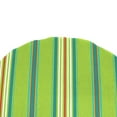 thumbnail image 4 of Jordan Manufacturing 18" x 18.5" Tangier Green Stripe Square Contoured Outdoor Chair Pad Seat Cushion, 4 of 8