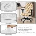 thumbnail image 7 of SCRAWLGOD Capybara Floral Love Beige Non-Slip Office Chair Covers Easy to Remove Desk Chair Slipcovers Scratch Resistant Swivel Chair Cover for Office Decoration, Set of 2, 7 of 7