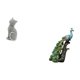 thumbnail image 5 of Elegante escultura de resina de y gato, figura decorativa coleccionable para sala de estar, dormitorio, oficina, estantería, entrada, mesa,, 5 of 8