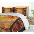 thumbnail image 5 of Ambesonne Autumn Duvet Cover Sets, Forest Trees Leaves, 2-King, Orange Brown, 5 of 7