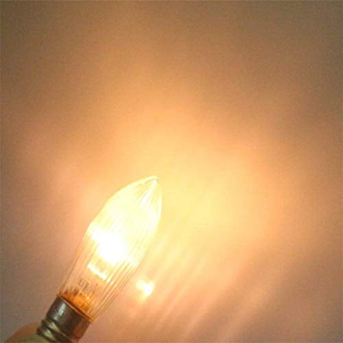 2 x LED E10 for dolls house or Crib Lamps 3,5-4,5 Volt 2 PIECE "NEW" 