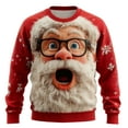 thumbnail image 4 of gcong Santa Christmas Sweatshirt for Boys Girls 2025 Funny Christmas Sweatshirts Long Sleeve Crewneck 3D Printed Xmas Holiday Pullover Shirts for Kid Age 3-14, 4 of 5