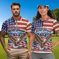 thumbnail image 2 of Aplkyhs American Flag Matching Golf Shirts for Couple Moisture Wicking Golf Tennis Shirts for Women Keep Cool in Hot Weather Breathable Fabric Lightweight for Tennis Enthusiasts, 2 of 7