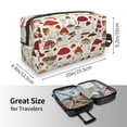 thumbnail image 4 of Goofa Cartoon Mushrooms Printed Toiletry Bag with Handle,Large Capacity Travel Makeup Cosmetic Bag for Women, Carry on Airport Airline Compliant Bag, 4 of 9