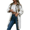 thumbnail image 2 of Pntutb - Chaqueta informal holgada de forro polar con solapa y botones para mujer Pntutb Pntutb-7237, 2 of 6