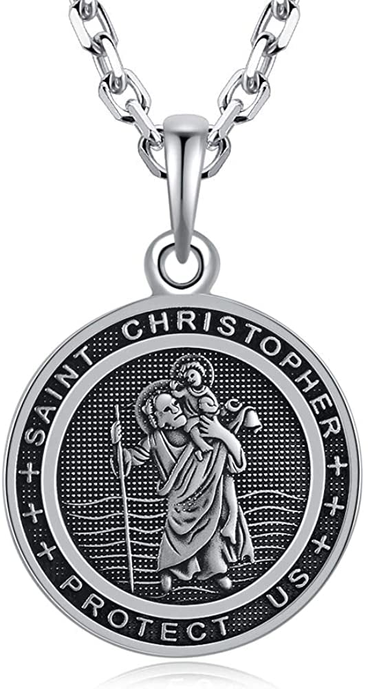 Saint Christopher Medal Solid 925 