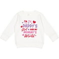 thumbnail image 2 of Inktastic Valentine's Day I'm My Daddy's Girl and My Mommy's World Toddler Sweatshirt, 2 of 4
