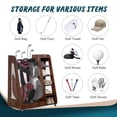 thumbnail image 3 of Morufur Golf Bag Storage Rack with Locking Wheels, 2 Golf Bags Organizer for Garage Car Trunk, Brown, 3 of 9