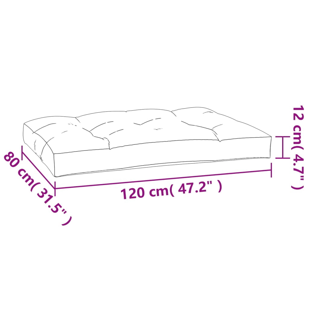 vidaXL Chair Cushion Outdoor Patio Pallet Seat Cushion Sofa Chair Pad Fabric
