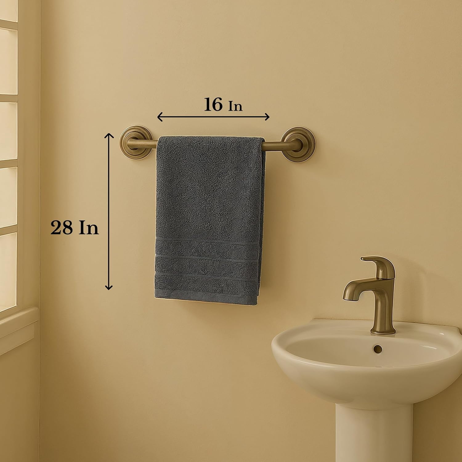 JJEAN-CASA PLATINO Hand Towels for Bathroom - 4 Pack (16"x28"), 100% Cotton Face Towel Set - Soft, Fade & Shrink Resistant - Hotel & Spa Inspired Hand Towels for Bathroom for Modern Family Homes - Co