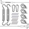 thumbnail image 1 of Adjustable Shade Sail Hardware, High Load Capacity Installation Set For Outdoor Sun Shelters, Anti-Rust Stainless Steel Fixtures For Easy And Secure Triangle, Square And Rectangle Shade Sail Mounting, 1 of 5