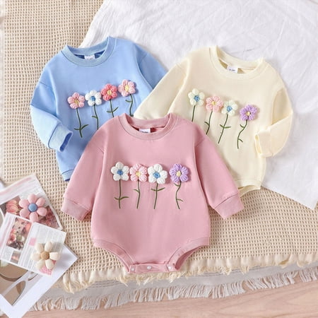 Baby Girls Boys Bodysuit Super Soft Cotton Romper 6-12 Months 12-24 Months 2t 3t 4t 5t 6t 7t 8t 9t Children(Pink 6-12 Months)