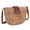 Khaki, variant on BadPiggies Women Straw Shoulder Bag Hollow Out Summer Beach Handbag Woven Zipper Crescent Purse (Khaki)