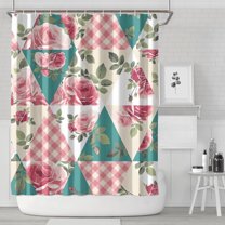 Pioneer Flower Floral Print Pattern Shower Curtain 84"x72" ,Bathroom Decorative Shower Curtains Set with 12 Hooks,Modern Waterproof Washable Shower Curtain