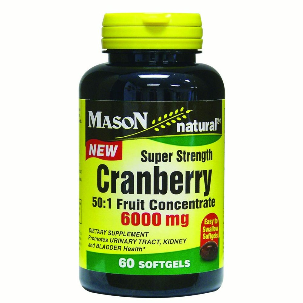 Mason Vitamins Cranberry Super Strength 501 Fruit Concentrate 6000mg Softgels, 60 Ct Walmart