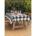 thumbnail image 3 of Outdoor Tablecloths with Umbrella Hole & Zipper, Groundhog Day 60 x102 Inch Rectangle Tablecloths, Red Bow Knot Black Checkered Waterproof Table Cloth, Patio/Pool/Picnic Table Covers, 3 of 8