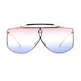 thumbnail image 1 of SA106 Retro Shield Oceanic Lens Oversize Flat Top Metal Sunglasses Gold Pink Blue, 1 of 4