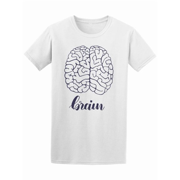 Brain Sketch Drawing T-Shirt Men -Image by Shutterstock, Male XX-Large
