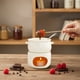 thumbnail image 1 of Ceramic Chocolate Fondue Pot Set Heatproof Melting Bowl Burners For Ice Cream Cheese Dessert Home Kitchen Includes Forks, 1 of 6