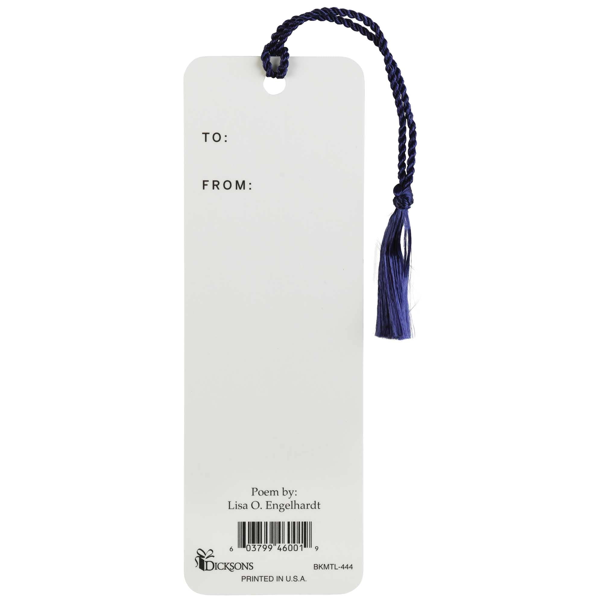 Dicksons Bereavement Poem Ship with Sails Blue 6 inch Paper Tussled Bookmark Pack of 12