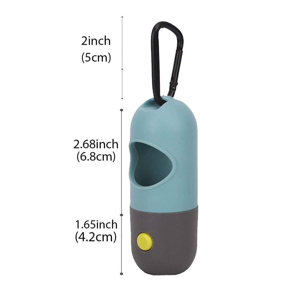 Dog poop bag holder with cheap flashlight