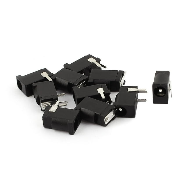 Unique Bargains 10pcs 3 Pin PCB Mount 3.5x1.3mm Female DC Power Jack Socket Connector