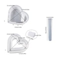 thumbnail image 3 of FENOHREFE Test Tube Vase Silicone Mould Heart Hydroponic Plant Mold Gypsum Cement Resin Molds Flower Arrangement Decorations, 3 of 7