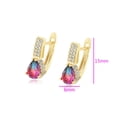 thumbnail image 2 of Aretes p/ Dama Diseño Gota Swarovski Multicolor Oro 14K Lam dorado Unitalla, 2 of 7