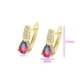 thumbnail image 2 of Aretes p/ Dama Diseño Gota Swarovski Multicolor Oro 14K Lam dorado Unitalla, 2 of 7
