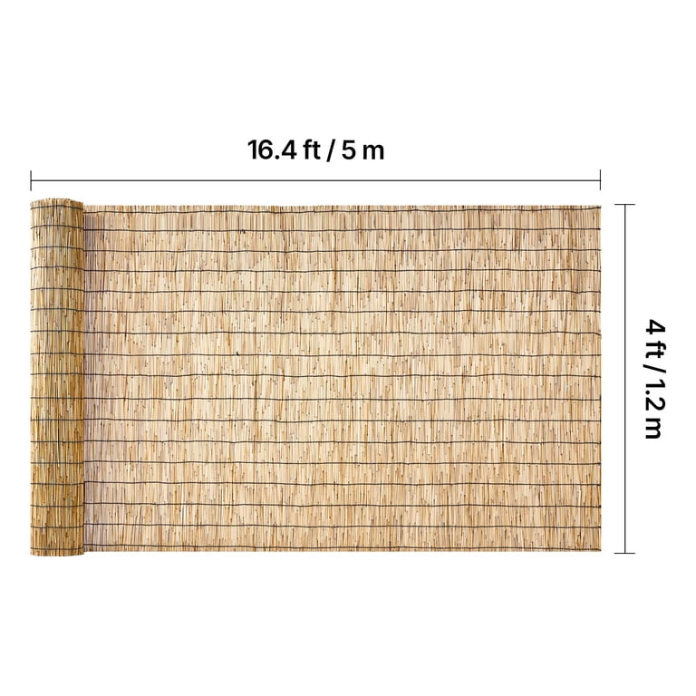 KFFKFF Natural Reed Fence Roll, 4 Ft. x 16.4 Ft., Beige photo 8