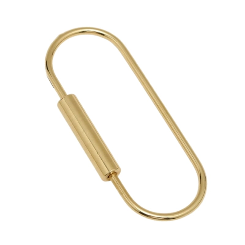 10Pcs Unique Oval Shaped Keychain Gold Key Rings For Keys Or Bag Decoration