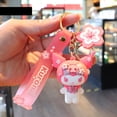 thumbnail image 1 of Sanrio-llavero con colgante de Hello Kitty para niños, figuras de acción de Anime, Sakura Kuromi, modelo de colección, regalos de joyería, 1 of 4