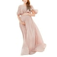 thumbnail image 2 of Bovxnpu Maternity Dress for Women, Women's Pregnancy Maternity Dress Off Shoulder Pregnancy Dresses for Photography Casual Floral Maxi Maternity Gown for Baby Shower, 2 of 5