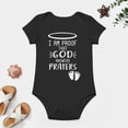 thumbnail image 4 of I Am Proof That God Answers Prayers - Baby Clothes - Funny Newborn Bodysuit Outfits for Boys And Girls Black-style 9months, 4 of 7